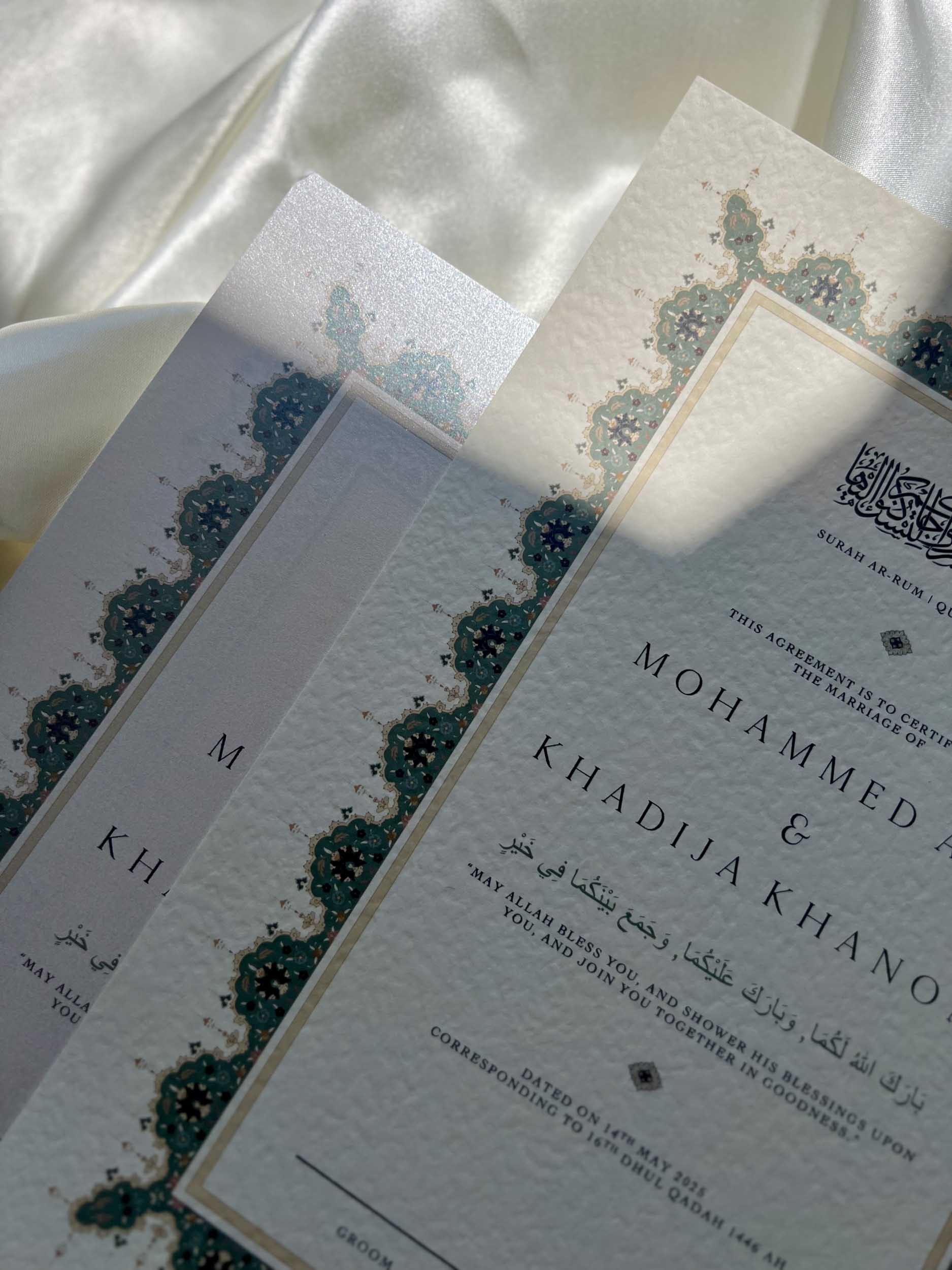 Nikah Certificate - Promise of Mercy