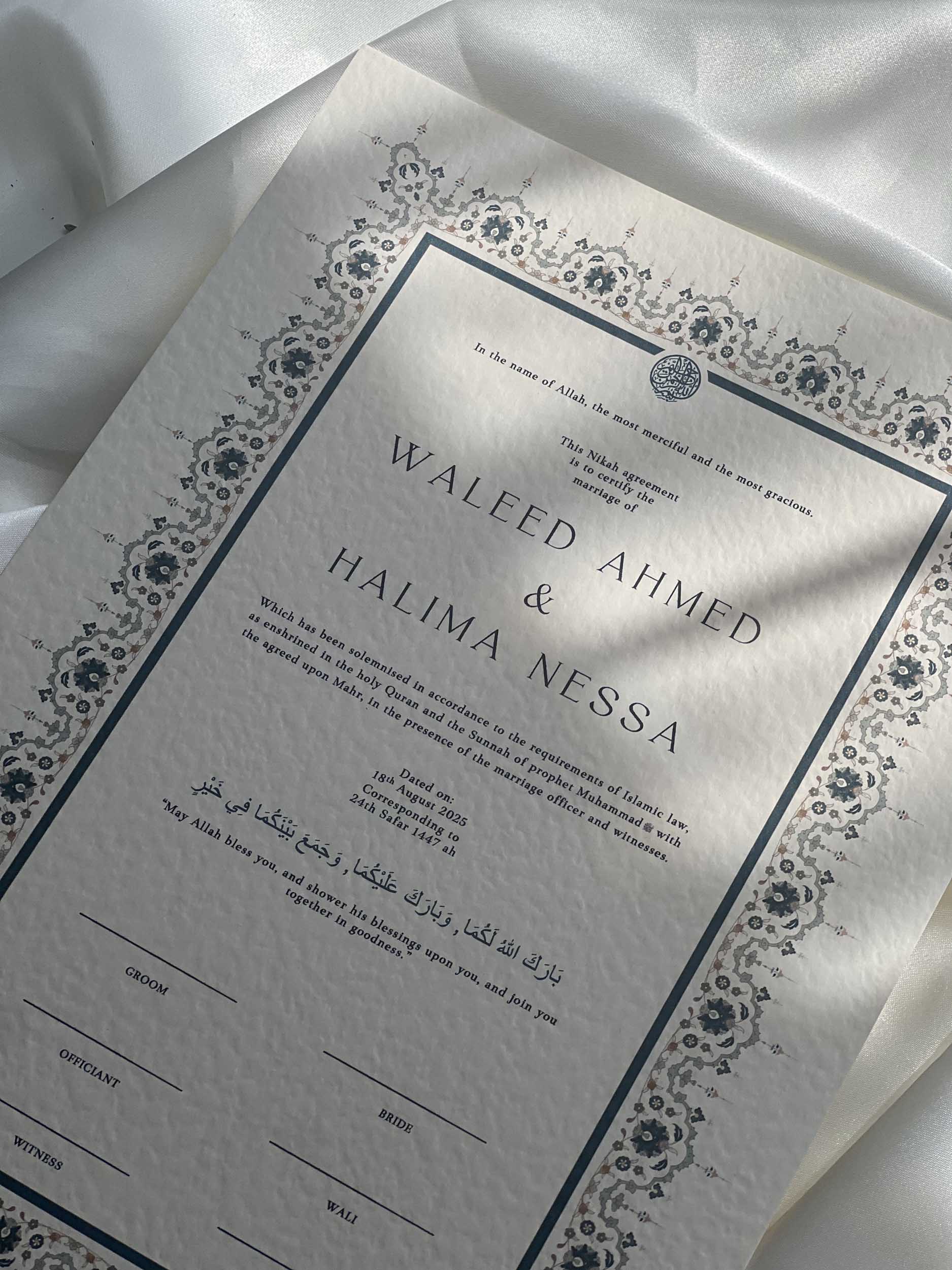 Nikah Certificate - Ocean of Love
