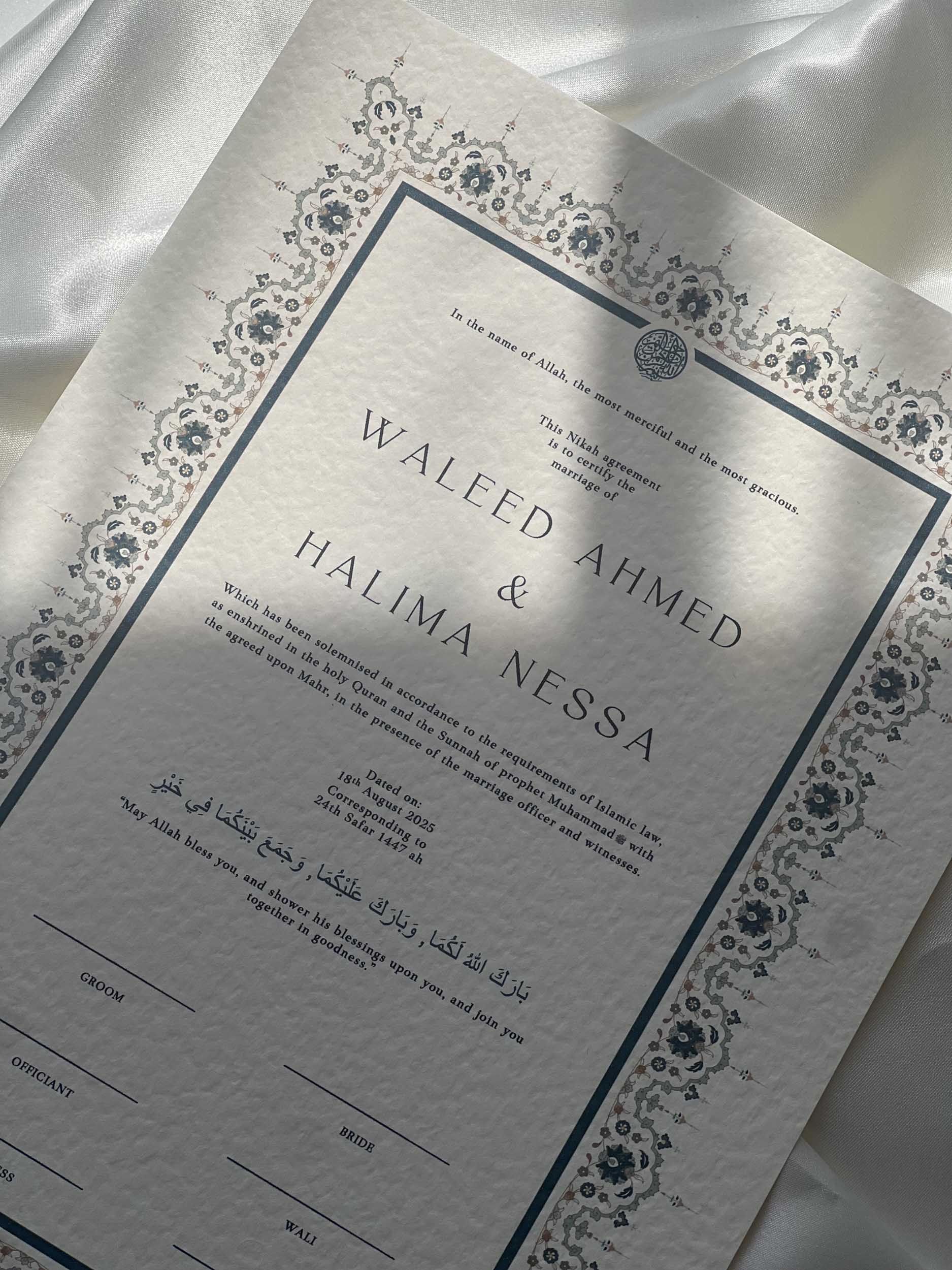 Nikah Certificate - Ocean of Love