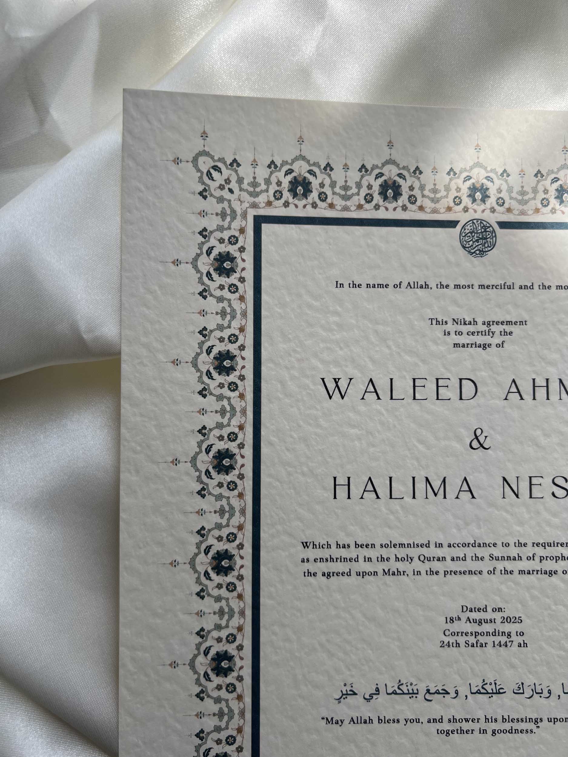 Nikah Certificate - Ocean of Love
