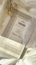 Nikah Certificate - Style of Gold + Pen