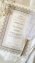 Nikah Certificate - Lights of Gold + Pen