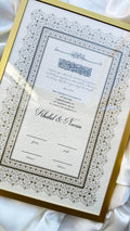Bundle: Nikah Certificate - Soul of Gold + Frame + Pen