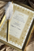 Bundle: Nikah Certificate - Treasure of Shine + Frame + Pen