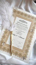 Nikah Certificate - Treasure of Gold + Pen