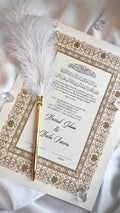 Nikah Certificate - Golden Moments + Pen