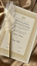 Nikah Certificate - World of Gold + Pen
