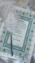 Nikah Certificate - Blue Hope + Pen